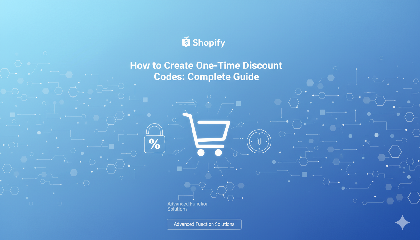 How to Create One-Time Discount Codes in Shopify: Complete Guide with Advanced Function Solutions